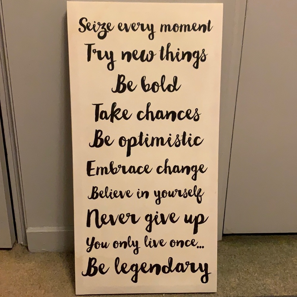 canvas wall hanging with quote